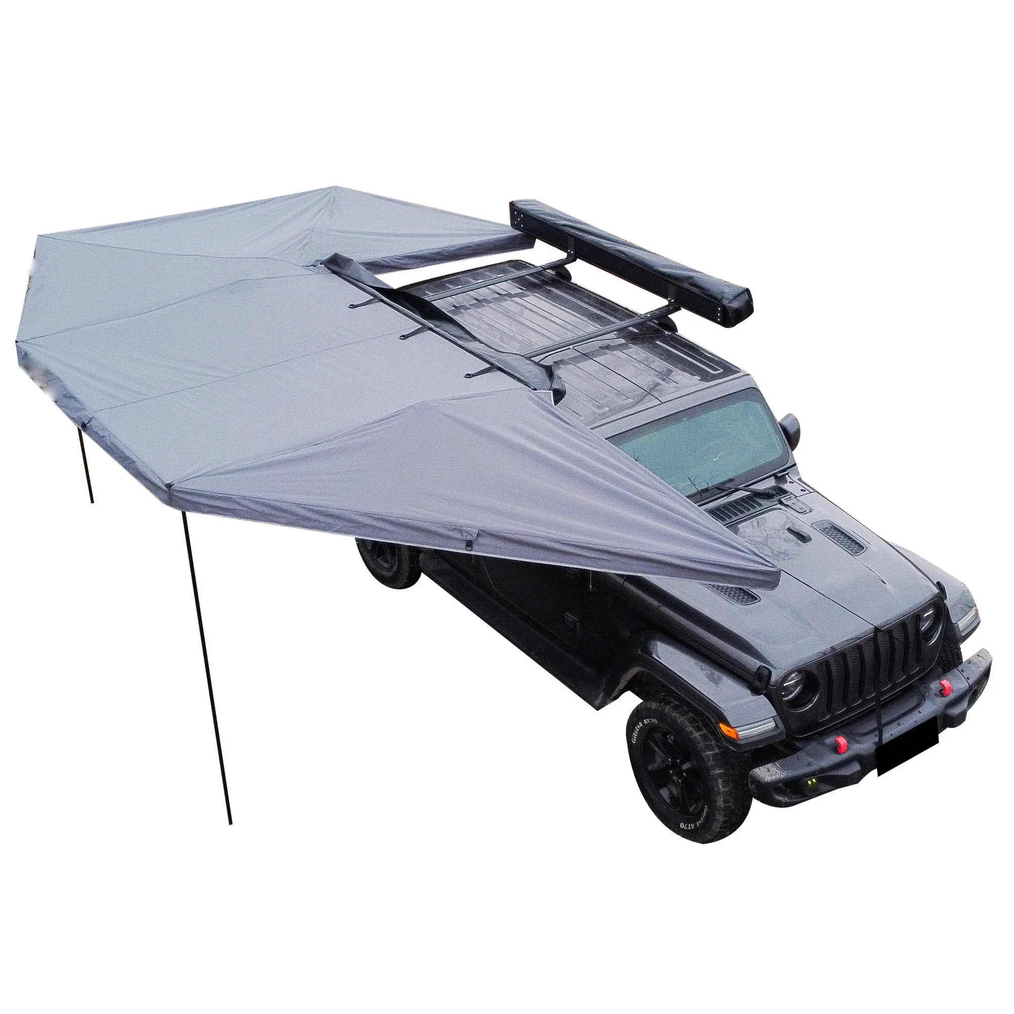 Made in China 270 degree freestanding LED awning passenger side L-shape for Self-driving tour