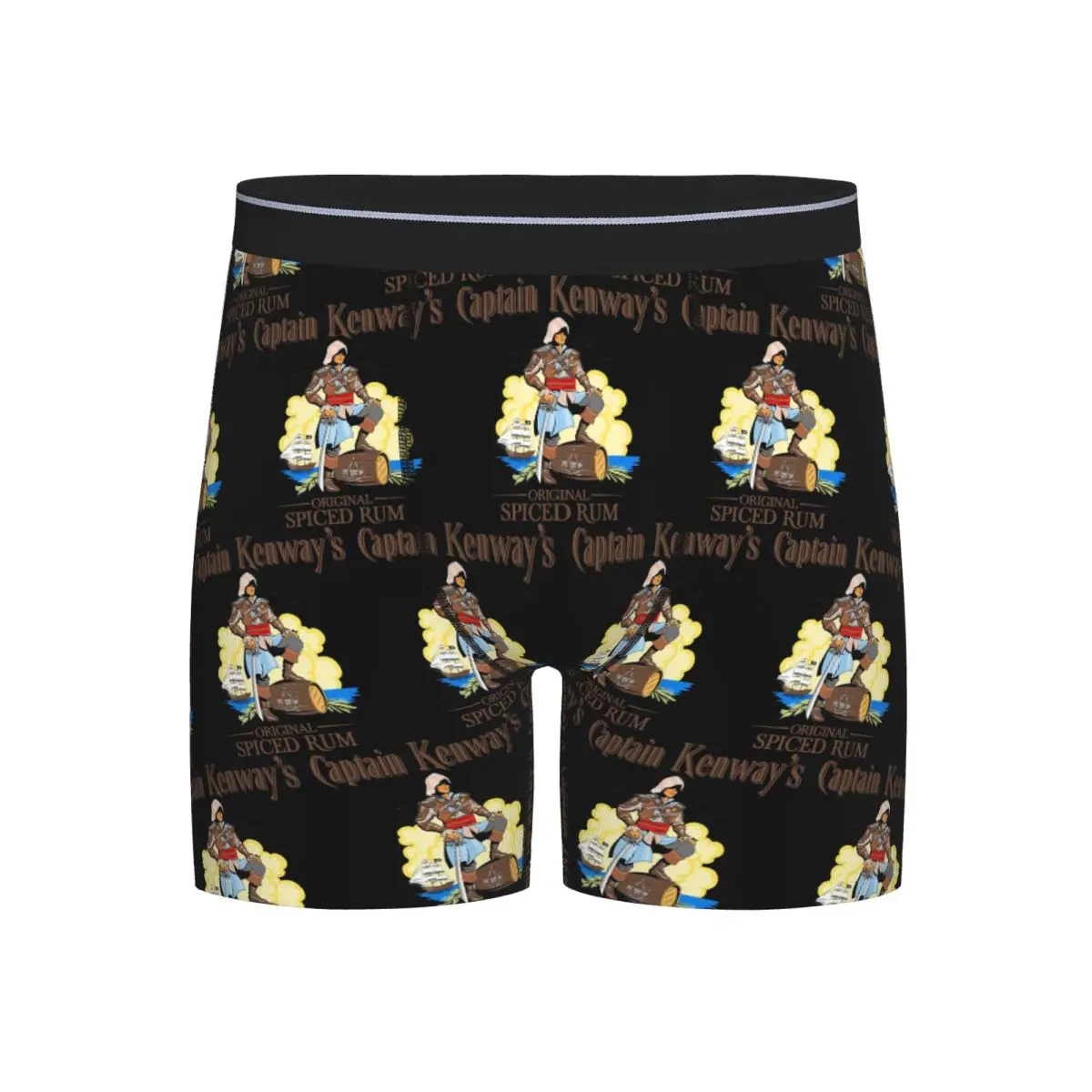 

Long Boxer Underpants Shorts Captain Morgan Panties Men's Ventilate Underwear for Homme Man Boyfriend Gift