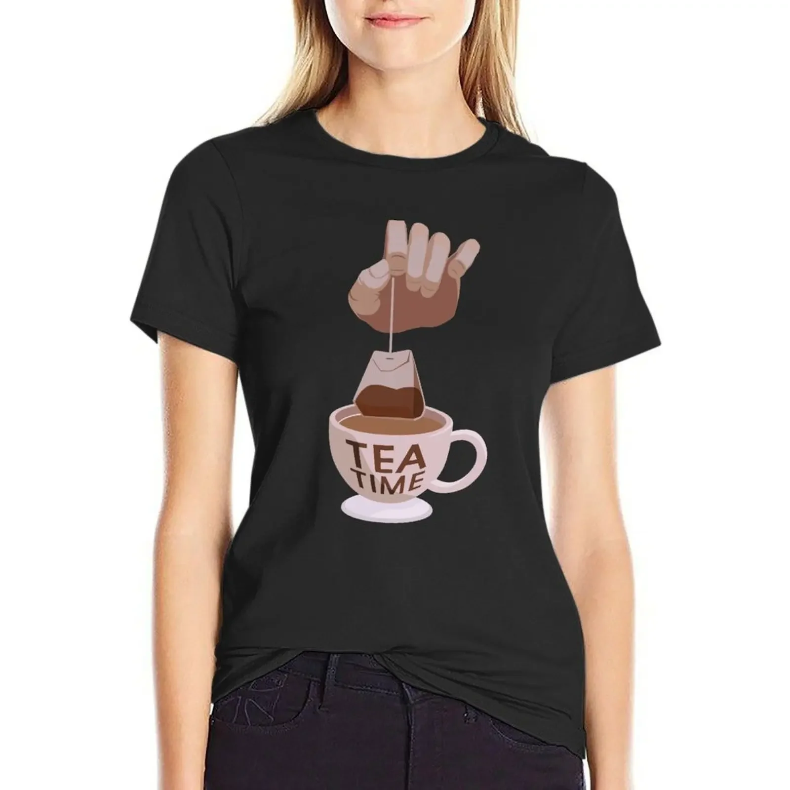 

Tea Time T-Shirt lady clothes Blouse new edition Women t-shirts