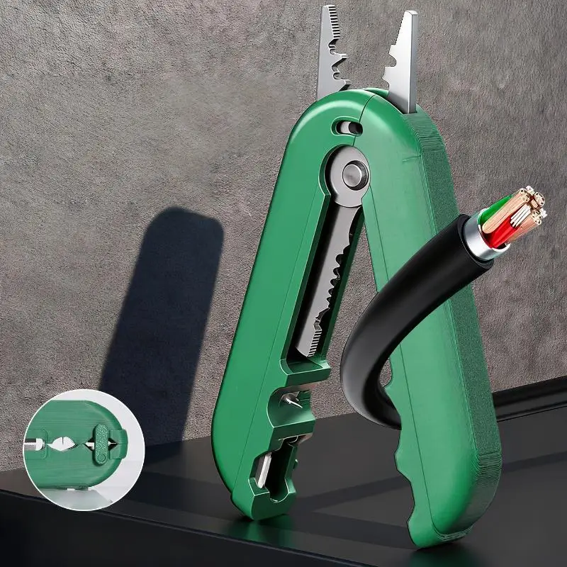 1Pcs Multi-function Cable Cutter Crimper Tool Electrical Pliers Wire Stripper Electricians Cable Cutting Scissors Crimping Plier