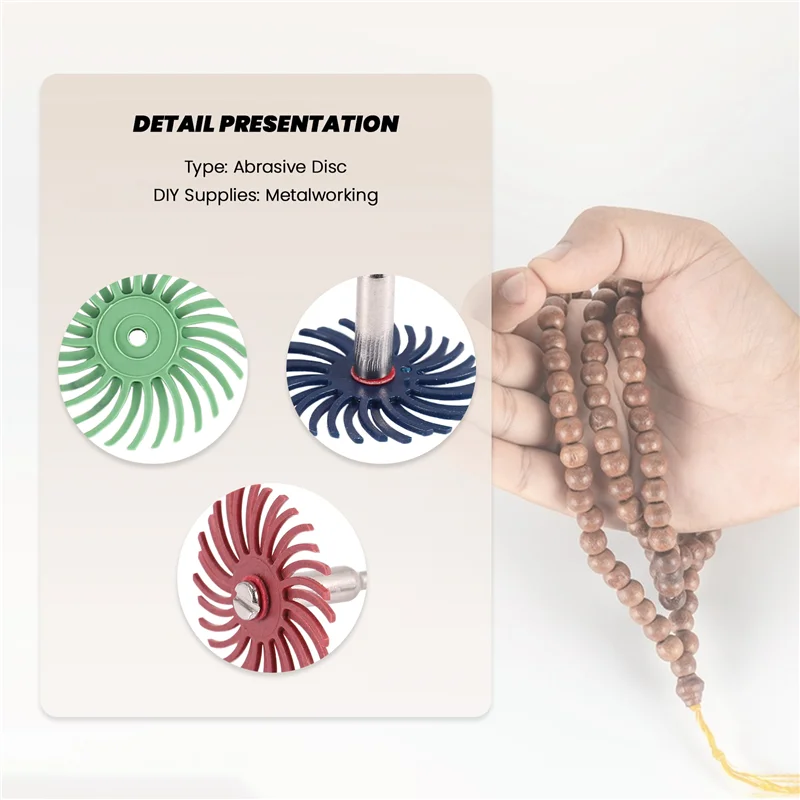 

PZHI-64Pcs 1 Inch Radial Bristle Disc Kit Abrasive Brush 3 And 2.35Mm Shank Detail Polishing Wheel For Rotary Tool Accessories