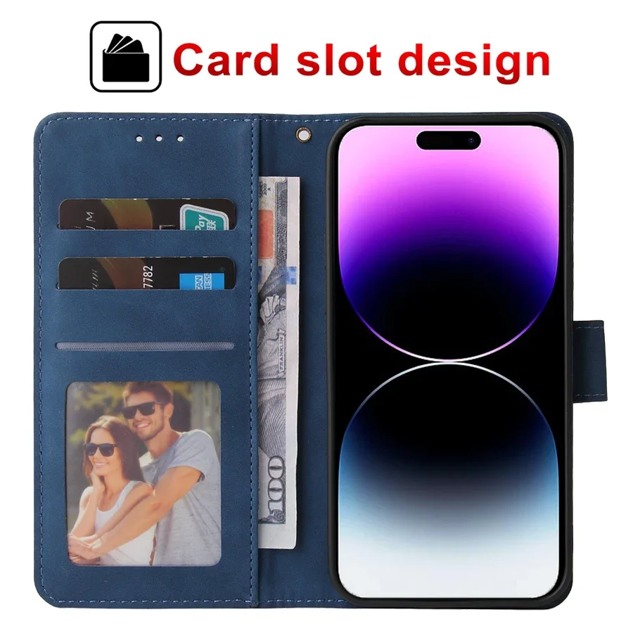 Wallet Bracket With Card Slot Magnetic Flip Leather Case For iPhone 16 Pro Max 15 14 13 12 11 SE3 SE2 X XS XR XS Max 8 7 Plus