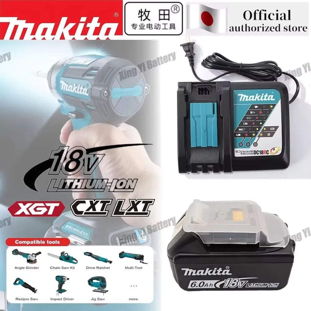 

Original makita Battery BL1860B BL1850B BL1850 BL1840 BL1830 screwdriver battery & charger 21v Replacement Power Tool Batteries