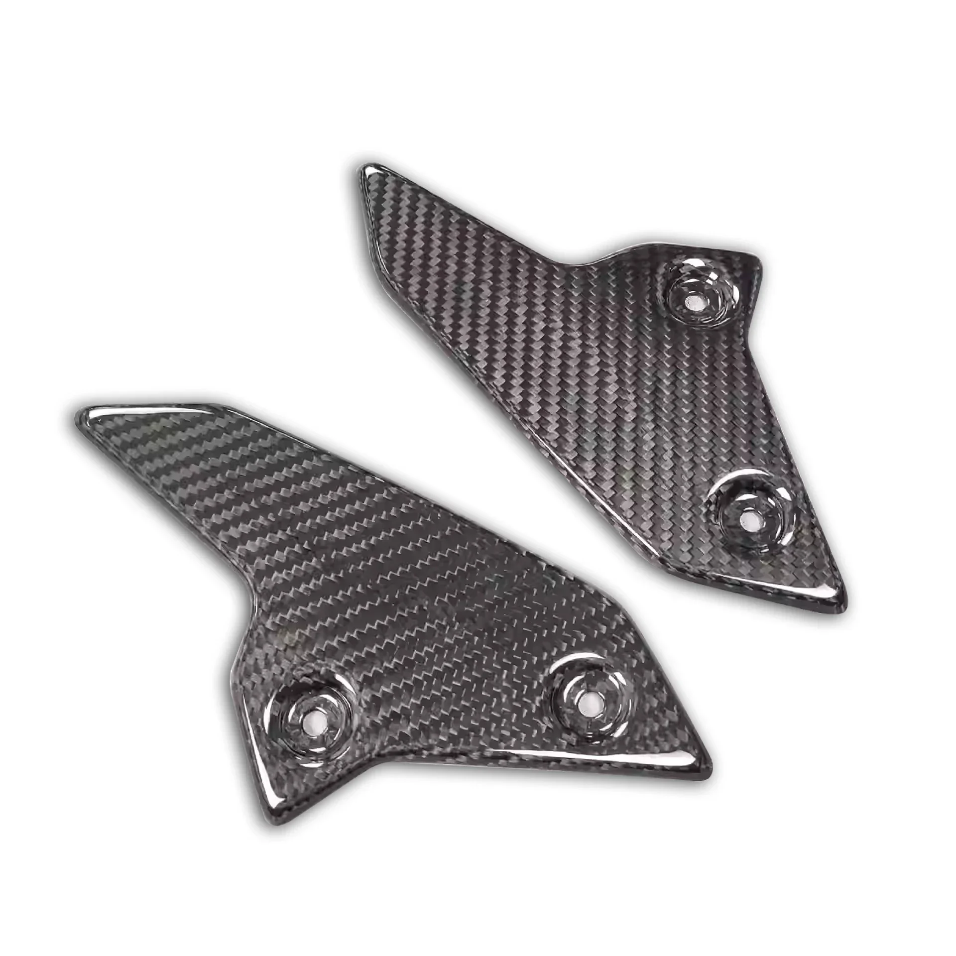 100% Carbon Fiber Motorcycle Rear Set Heel Guard Protector Pegel Rearset Cover Wing Plate FOR CFMOTO 450SR CF450SR 2022 2023