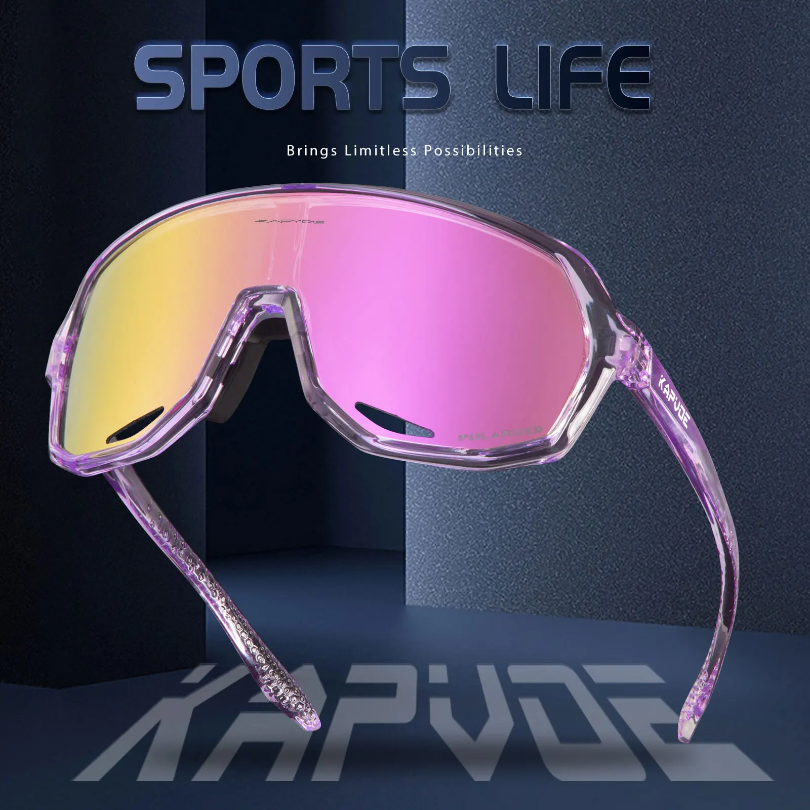 Kapvoe Fahrrad Sonnenbrille Fahrrad polarisierte Brille für Männer Outdoor Rennrad Fahrrad Brillen Frauen MTB Sport UV400 Brille