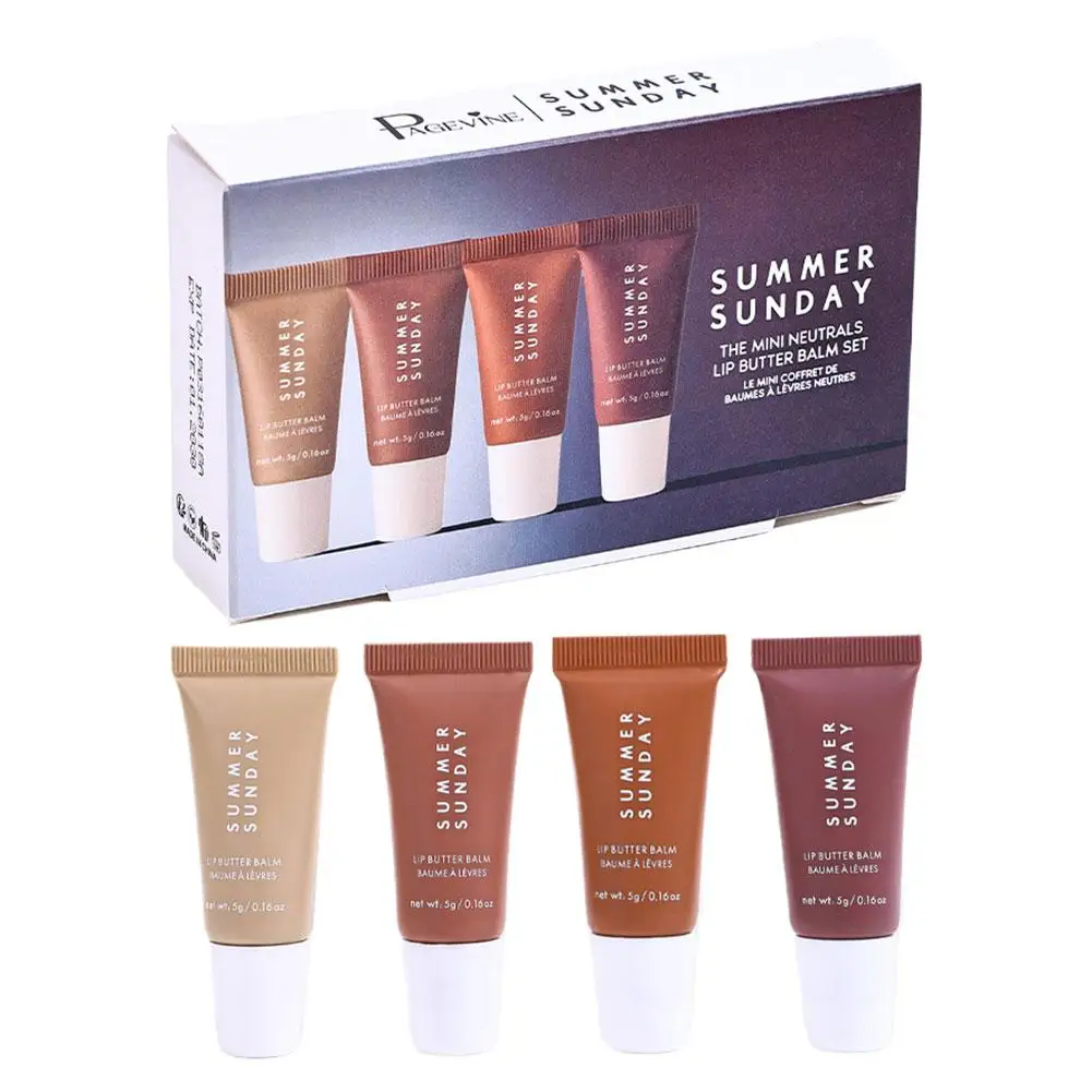 Summer Fridays 3D Hydration Mirror Lip Gloss 4-Color Set Locks In Moisture Moisturizes Fragrance Lip Balm Lightly Controls Oil