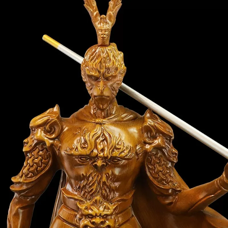 CZ Monkey King Sun Wukong Figurine Craft Ornament for Living Room and Office Decoration