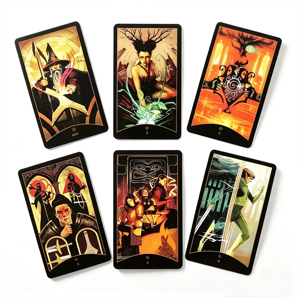 78Pcs Dungeons & Dragons Tarot Cards, Standard Size Divination Tarot Deck,Table Game, Perfect for Parties, Gatherings & Gifts