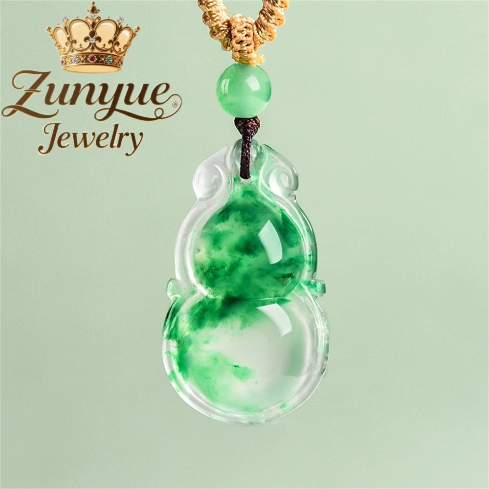 

Natural Jade African Green Gourd Dragon Jade Pendant Chinese-Style Pendant, Popular And Simple Fashion Jewelry Exquisite Elegant