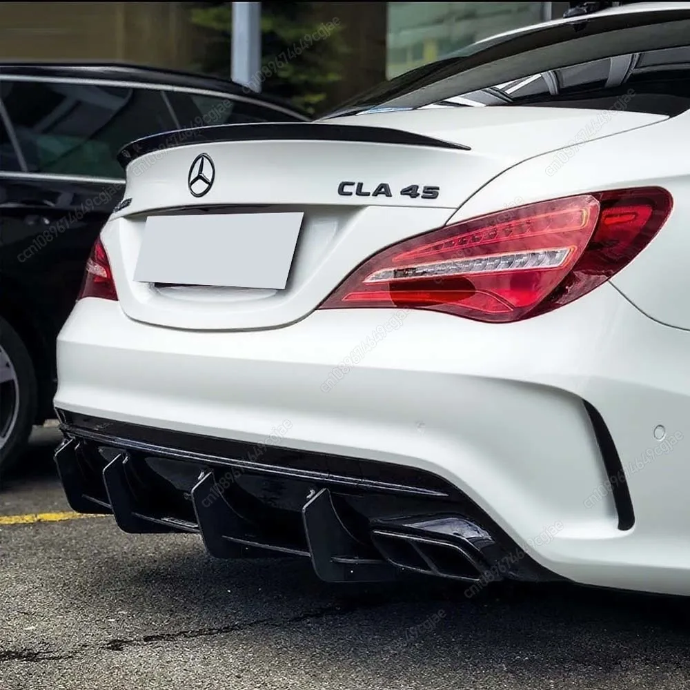 

Задний бампер автомобиля, диффузор, задние боковые разветвители, спойлер для Mercedes Benz C117 CLA45 AMG 2016-2019, ABS Canards, комплекты кузова, накладки