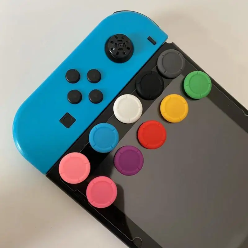1/2pcs For Switch NS/OLED/Lite/Joy-Con Silicone Joystick Cap Protective Cover Non-slip 3D Analog Thumb Grip Replacement Cap
