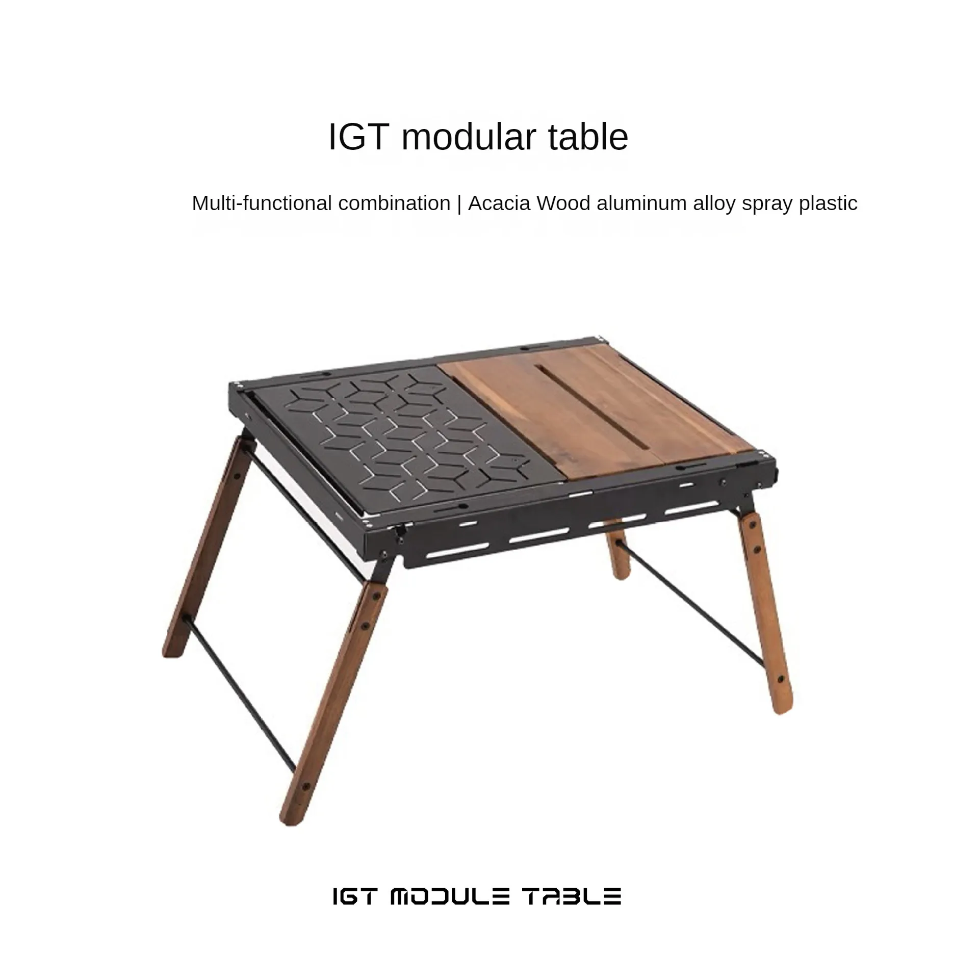 Imagem -02 - Liga de Alumínio Folding Table Outdoor Igt Table Unit Expansion Table Multi Funcional Blackening Lightpeso