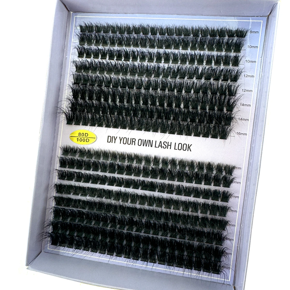 320 clusters 16 rows personal eyelash extensions 60D 80D 100D clusters 8-16mm fluffy D-roll eyelash extensions eyelash clusters