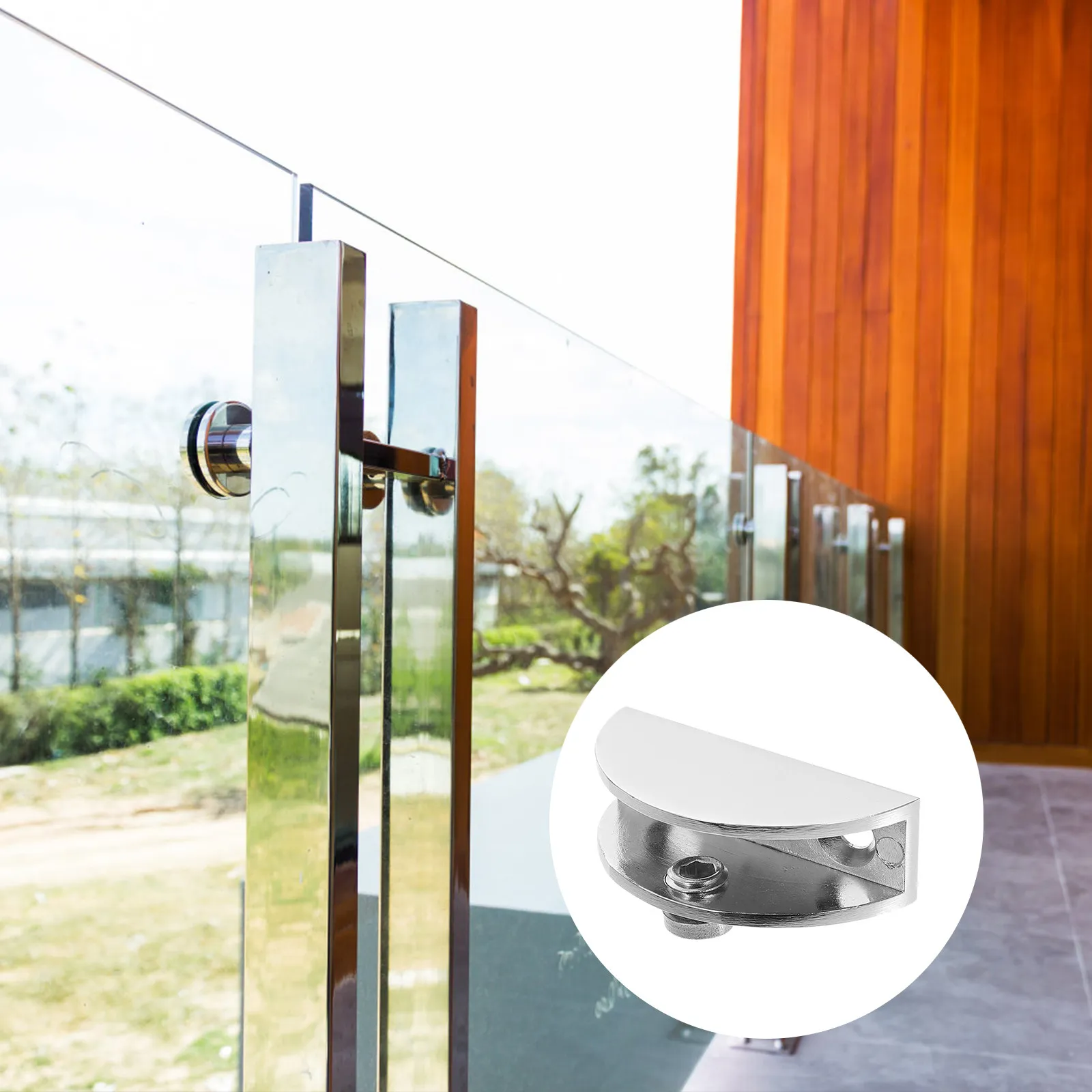 8pcs Adjustable Zinc Alloy Glass Clips for 5-10mm Thick Glass Shelves, Mirrors, Frameless Bathroom & Kitchen