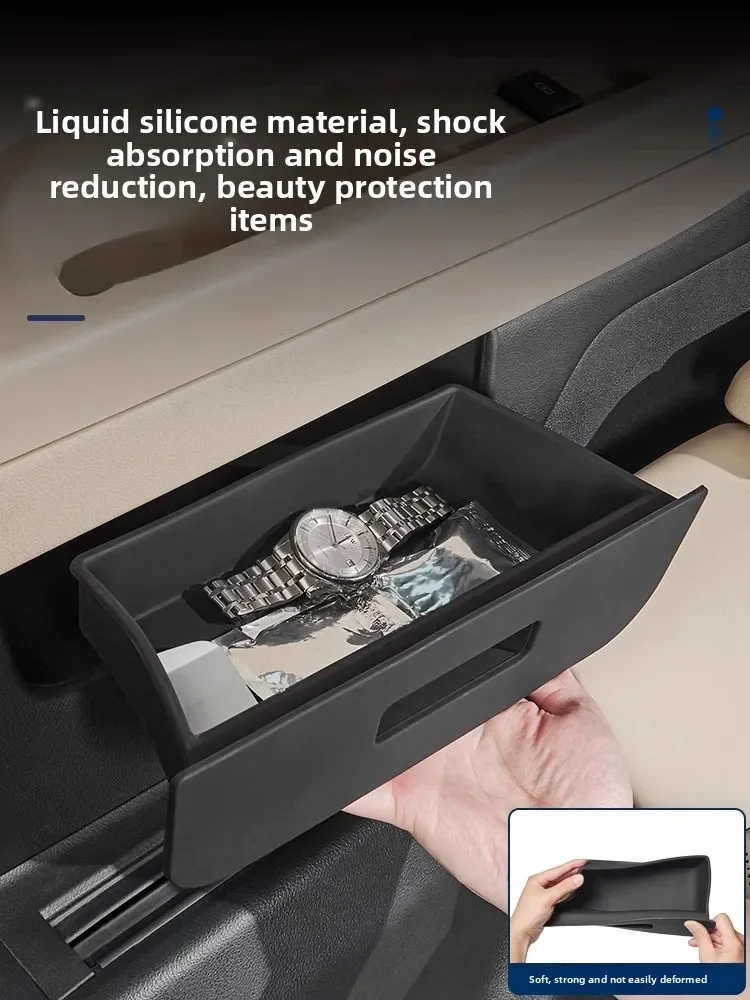 For Toyota Alphard/Vellfire 40 Series Car 3-row Additional Storage Drawer Box Silicone Storage Slot Car Interior Accessories