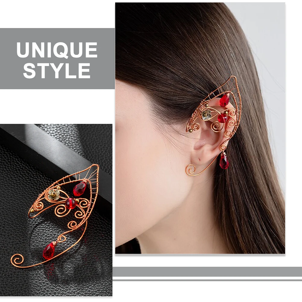 

Wedding Ear Clip Earrings Women's Vintage Jewelry Faerie Copper Cartilage Cosplay