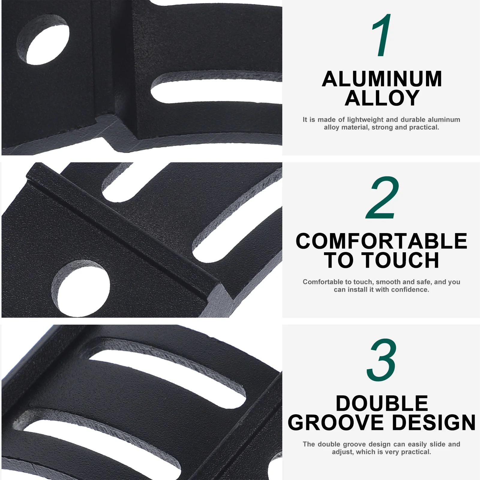 1 set staffa per barra luminosa a LED base di montaggio scorrevole in lega di alluminio leggera barra luminosa per auto supporto per montaggio scorrevole staffa per lampada da lavoro