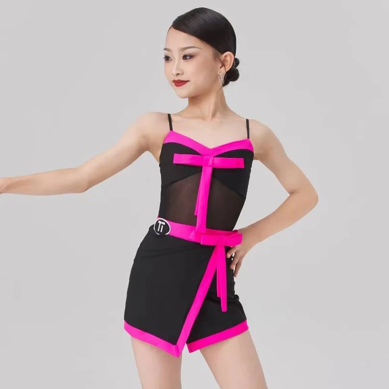 Kids Latin Dance Competition Costume For Girls Latin Dance Performance Dress Children Professional Dancing Clothes SL13401