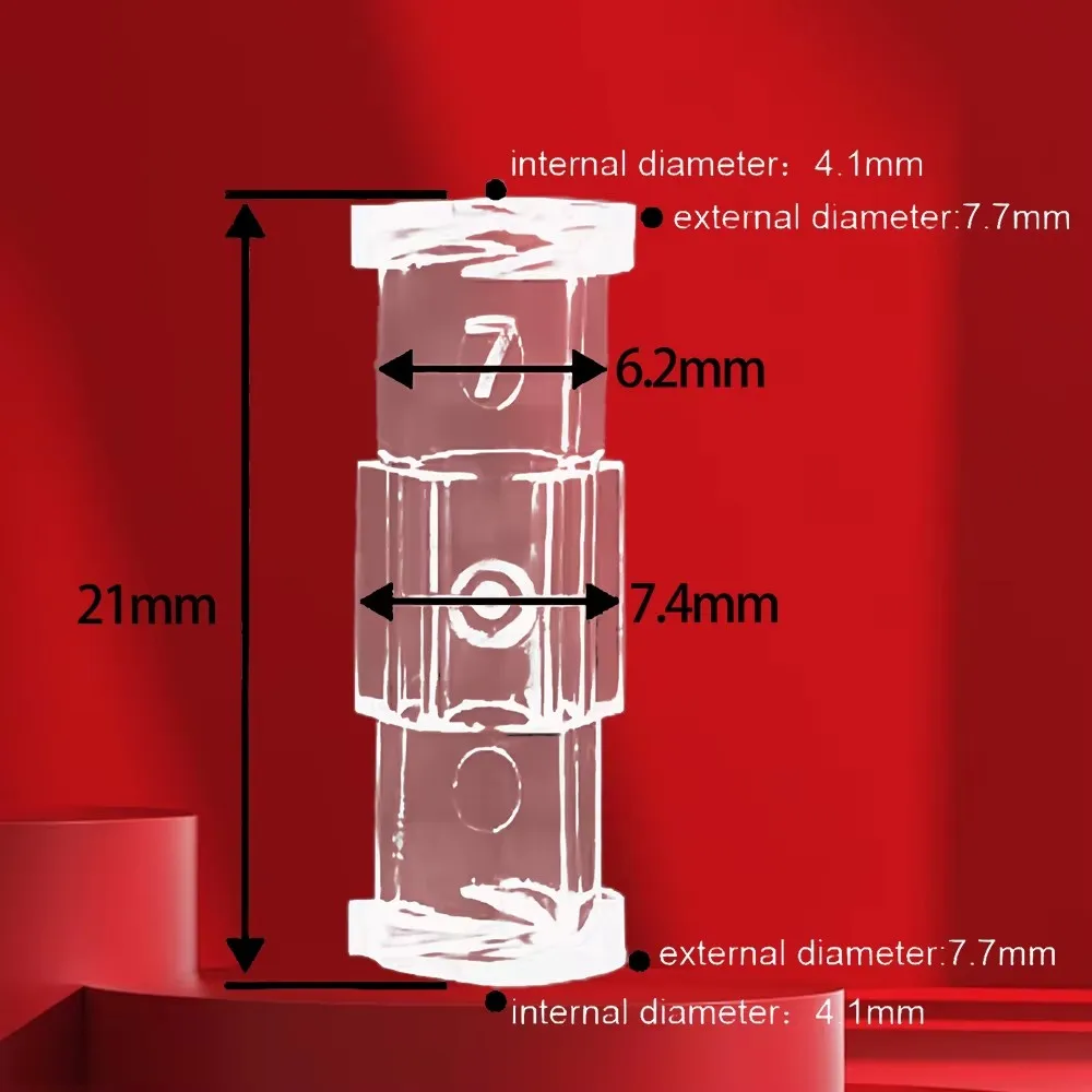 Leak Proof Double Helix Medical Sterile Luer Lock Adapter 10-100PCS Transparent Plastic blunt Syringe Connector