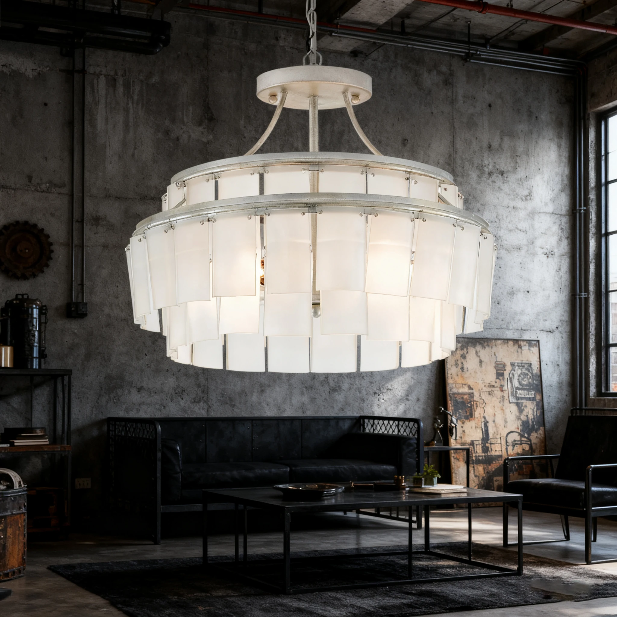 ثريا بريق فاخرة من الزجاج الأخضر والشفاف، مصباح معلق على شكل أجهزة قابلة للتعتيم لغرفة المعيشة، تركيبات للسقف