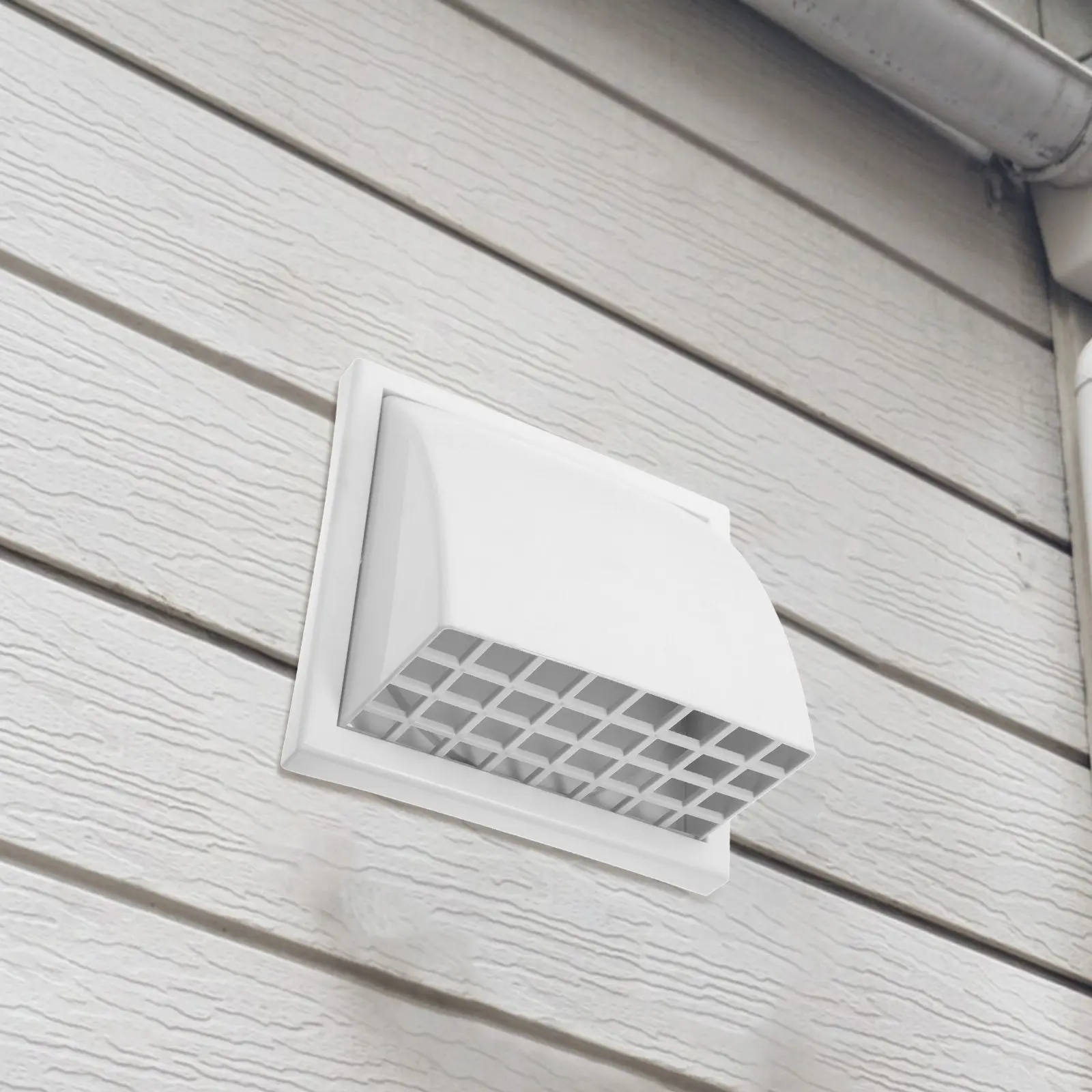 Wall Vent Cover Plastic Exhaust Hood Deflector Slanted Vent Screen Exterior Ventilation Air Duct Cover for Home Use