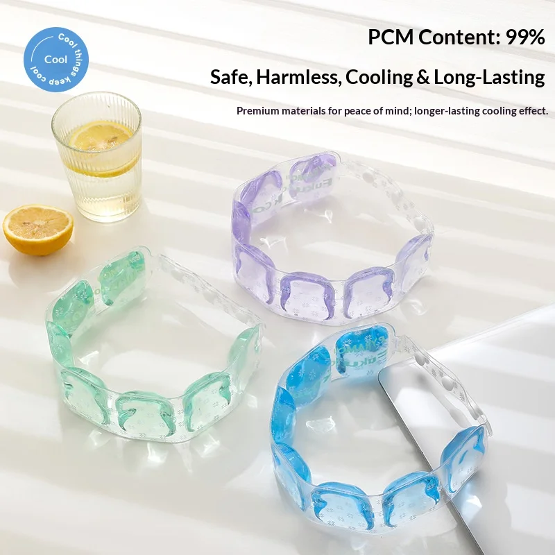 99% PCM Segmented Neck Cooling Ring Independent Cooling Chambers Transparent TPU Shell Outdoor Sports Commute Summer Heat Relief All Users cooling mat