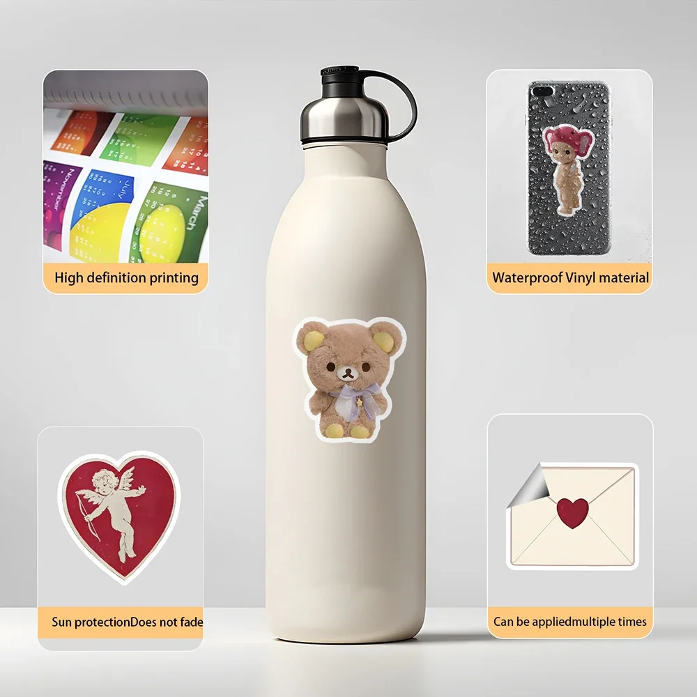 50 قطعة ​ لطيف الوردي الفتيات ملصقات Ins نمط Coquette الكرتون الديكور DIY لوح التزلج الثلاجة الغيتار الهاتف صور مطبوعة للحوائط اللعب