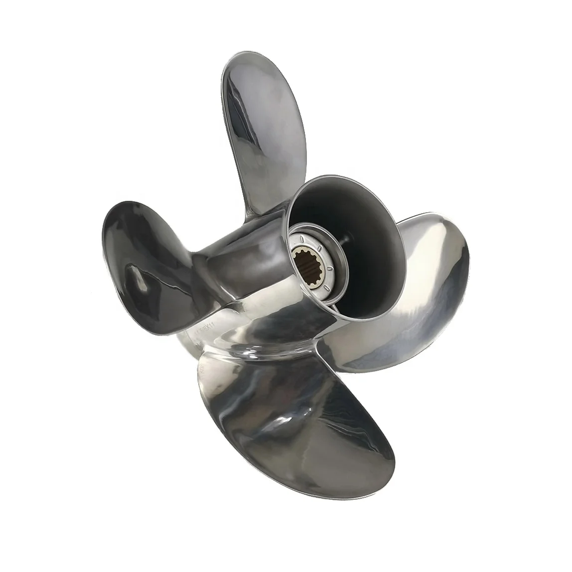 4-Blatt 11 1/2''x11 ''Edelstahl 35-60 PS Schiffs propeller für h Außenbordmotor