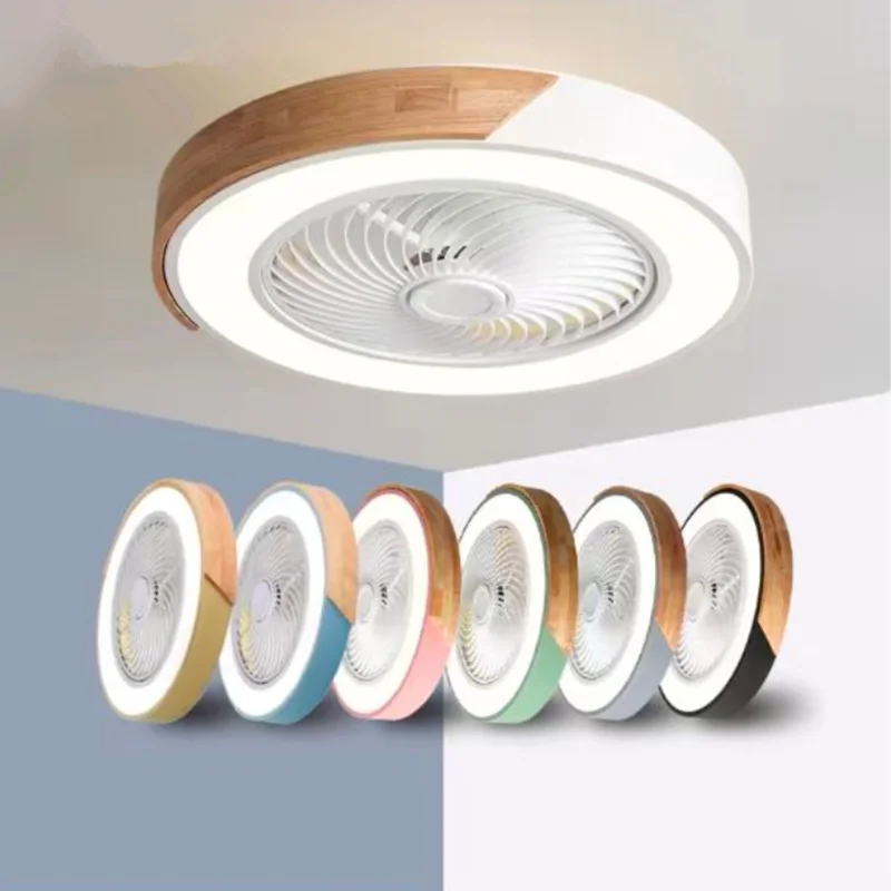 moderno led de madeira teto luz macaron ventilador luz nordica verde branco magro ferro quarto sala de estar lustre 01