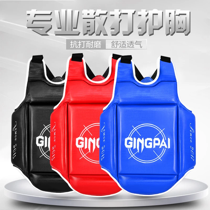 

Chest Guard Boxing MMA Kickboxing Body Vest Protector Martial Arts WTF Reversible Rib Shield Taekwondo Target Training Uniform