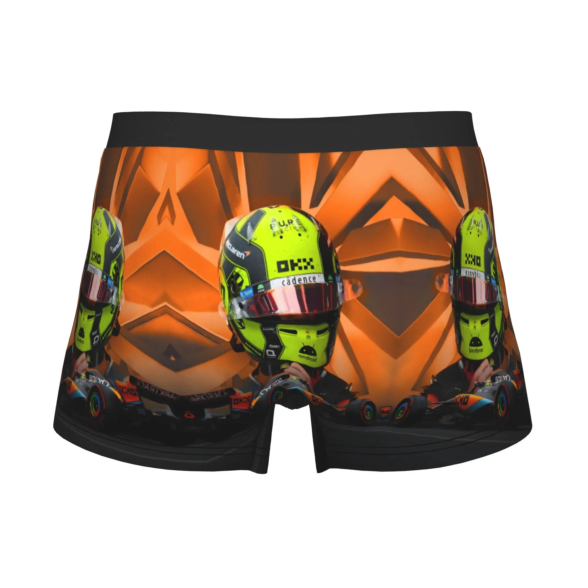 Male Funny L-Lando N-Norris Lines Underwear First Level Racing Driver Boxer Briefs Stretch Shorts Panties Underpants