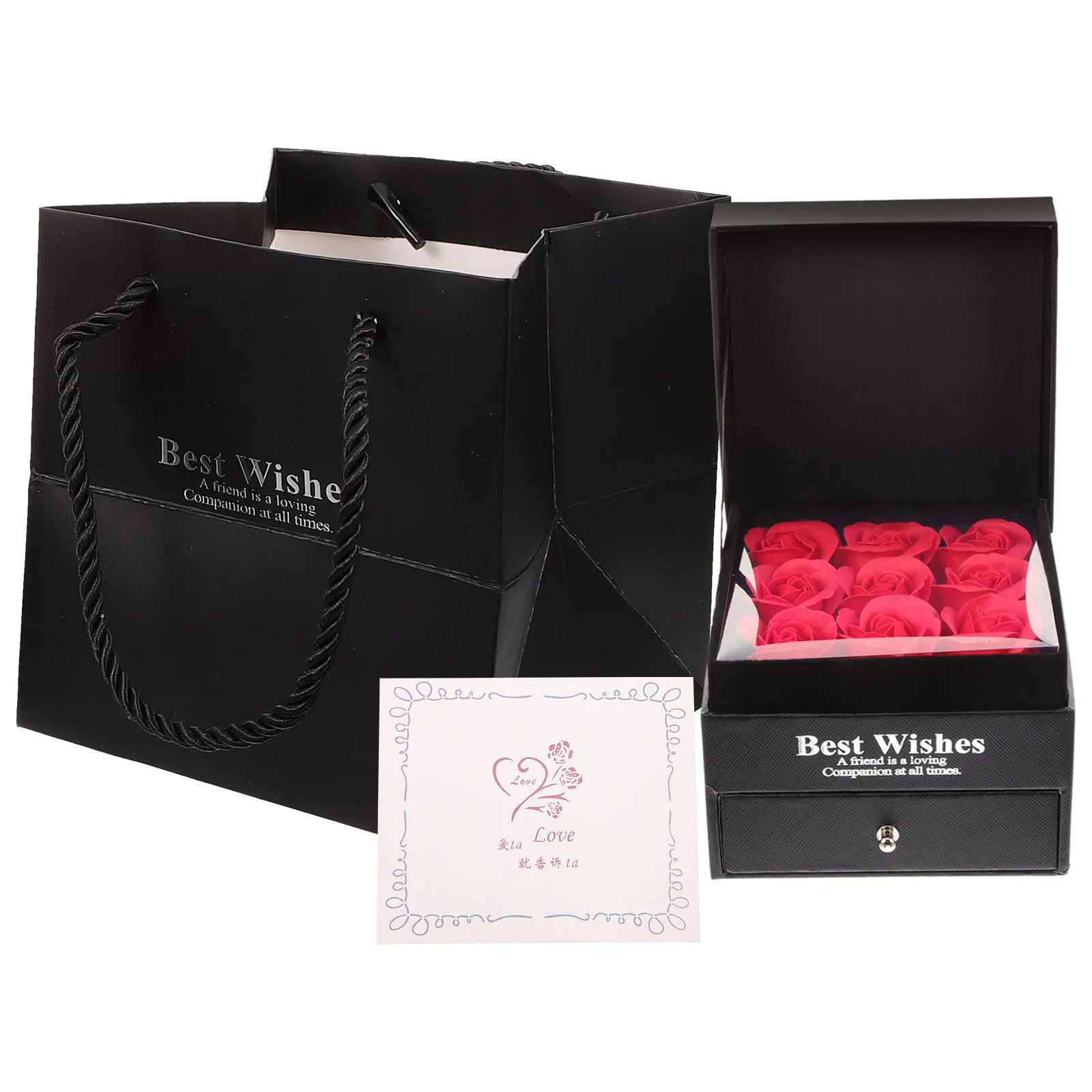 1Set Rose Drawer Jewelry Box Stylish Gift Packaging Container for Valentine's Day Birthday Wedding Eternal Flower Gift Box - Image 6