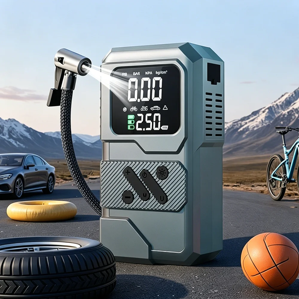 2-in-1 Car Jump Starter & Air Compressor - 2500A Peak, 150PSI Tire Inflator, 12V Battery Booster for Cars SUV Pickup