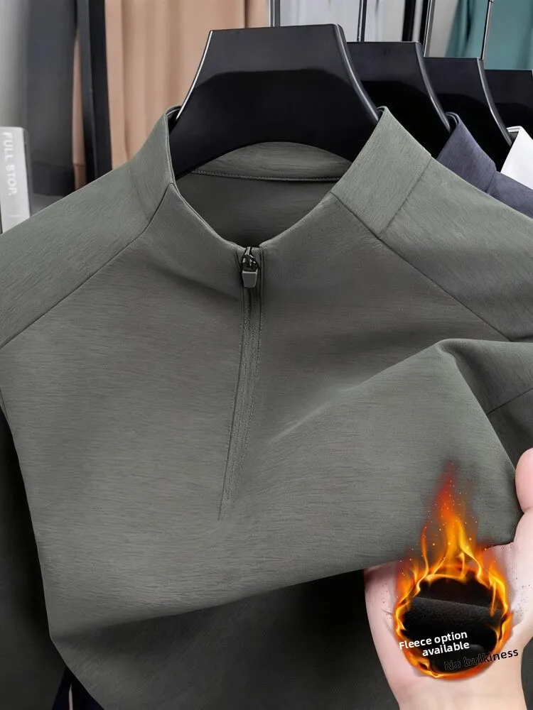 

Мужская зимняя толстовка на молнии с высоким воротником, утепленная, из полиэфирного волокна, для повседневной носки и бизнеса