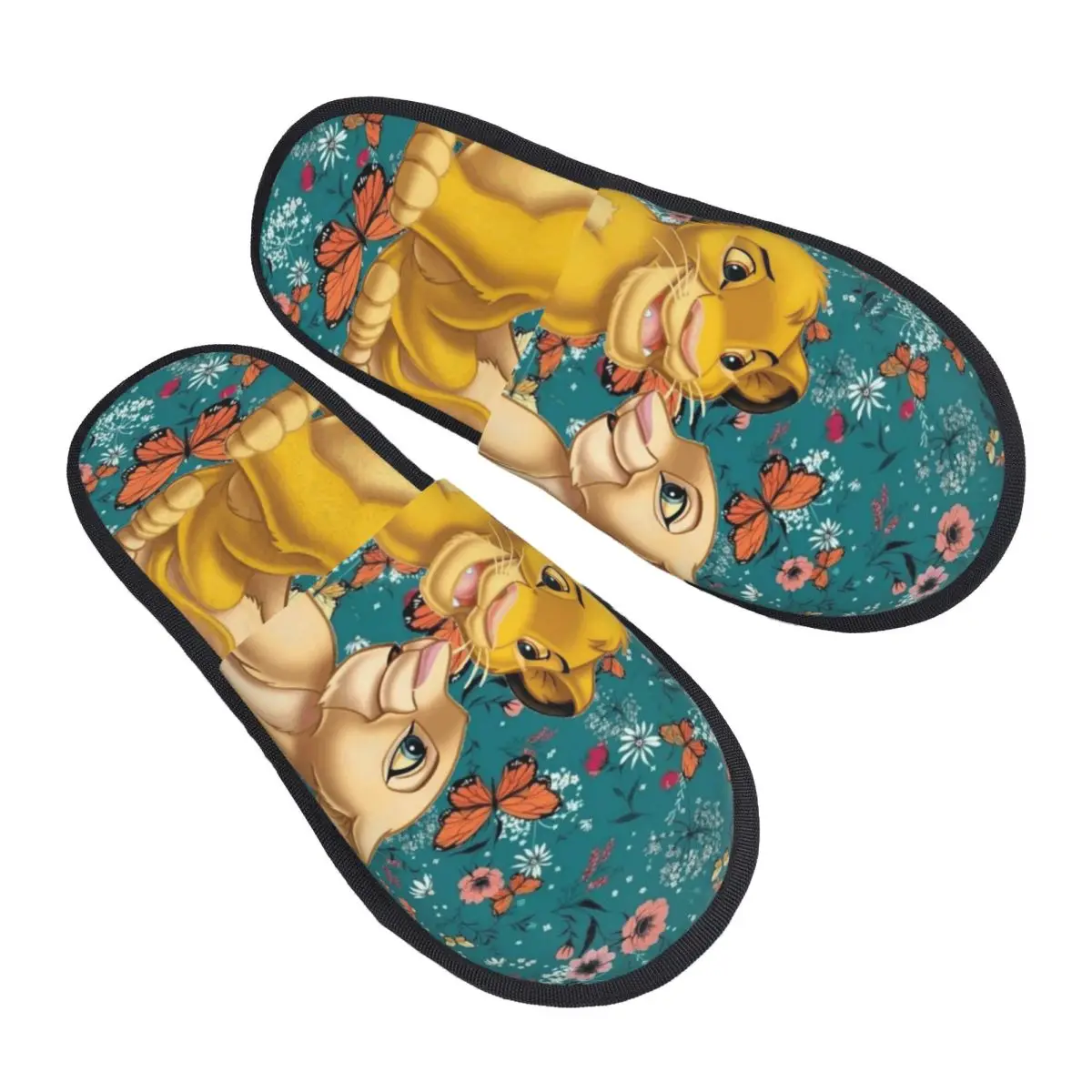

Custom The Lion King Cartoon Soft Scuff Memory Foam Slippers Women Bedroom House Shoes