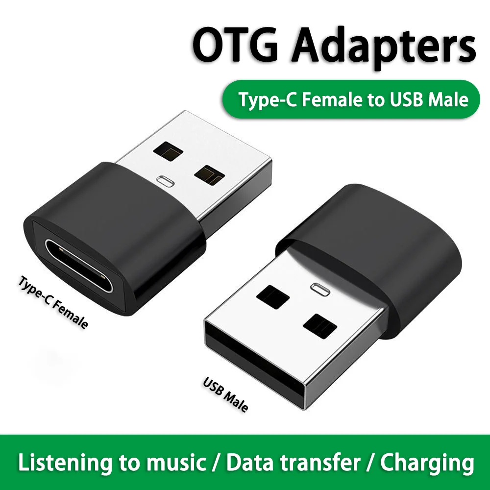 3Pieces USB C to USB A Adapter Type C Charger Power Adapter for iPhone Airpods iPad Air Samsung Xiaomi Redmi  Huawei Honor