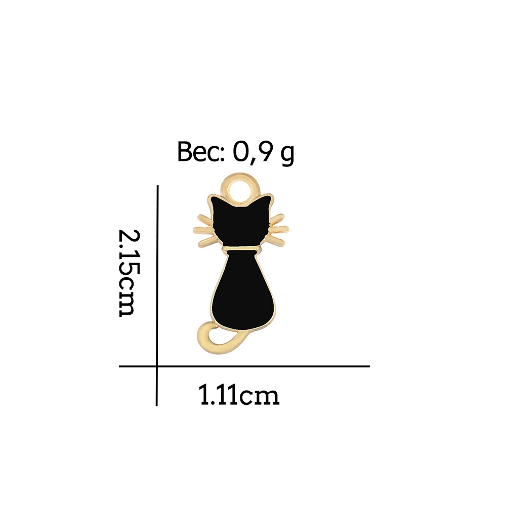 Cute Cat Pendant Fashion Bracelet Necklace Jewelry Making DIY Charms Connector High Quality Metal Ally Part AccessorIes