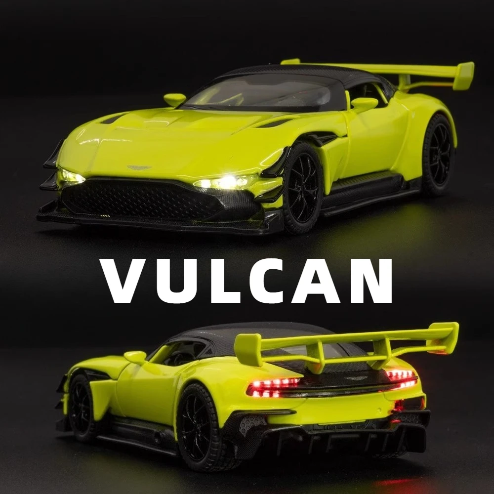 1:32 مقياس فولكان DB12 سيارة رياضية لعبة مجسمة التراجع الصوت ضوء المعادن دييكاست نماذج المركبات للأطفال اللعب التفاعلية