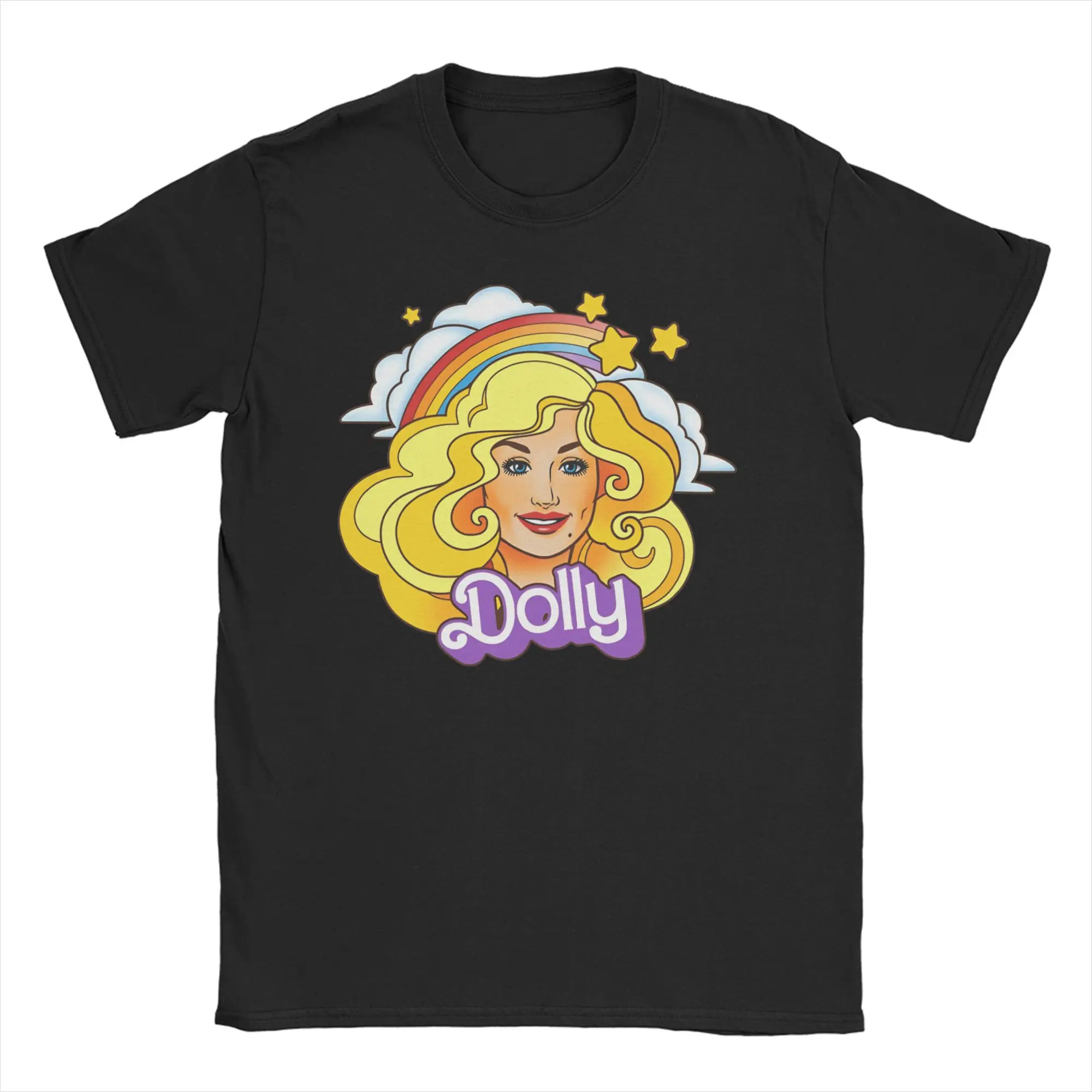 Funny Dolly Parton Doll T-Shirt for Men Women Crewneck Pure Cotton T Shirts  Short Sleeve Tees Original Tops