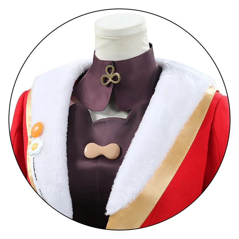 Topi Kostum Cosplay Lantern Rite Xiangling Genshin Impact Wig Wanita Pakaian Bermain Peran Comic-con Pesta Karnaval Halloween Ir;l5