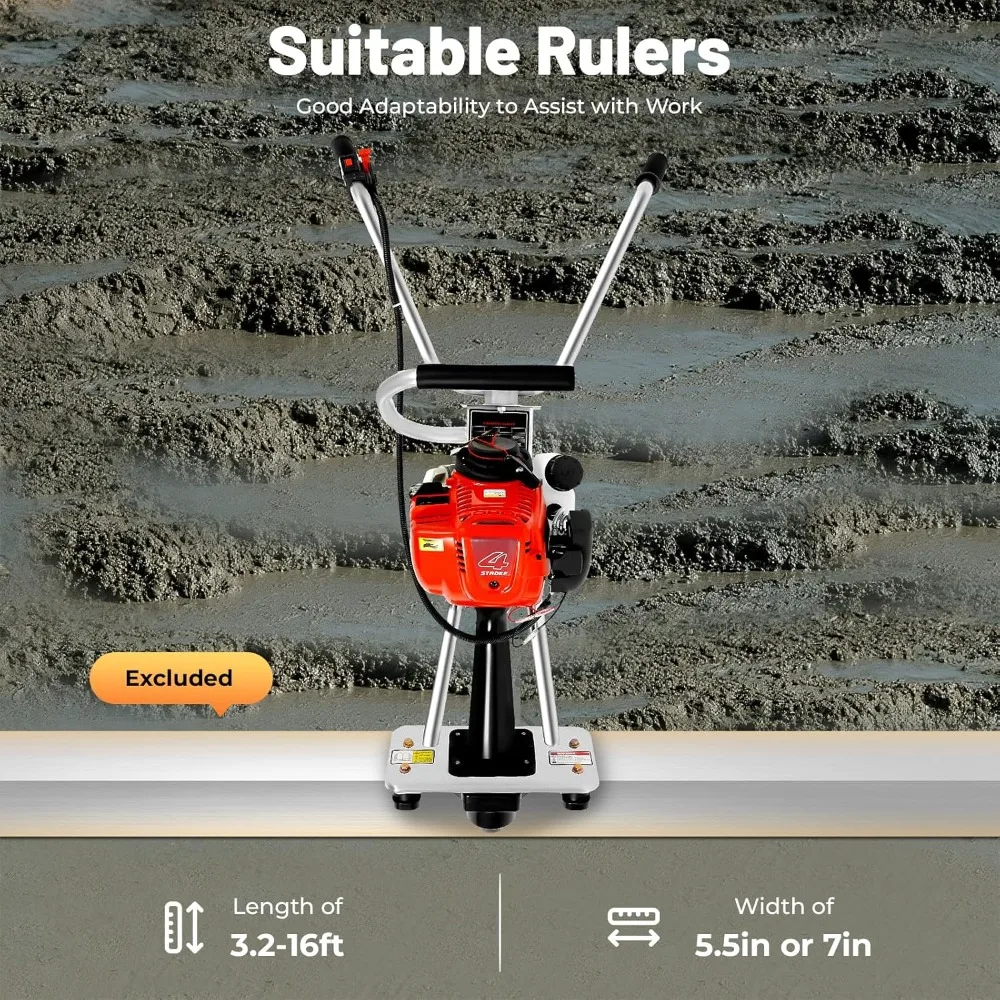 مسطرة تسوية اهتزاز الخرسانة ذات 4 أشواط تبريد الهواء لجميع أنواع الفولاذ المقاوم للصدأ تهتز قوة الخرسانة