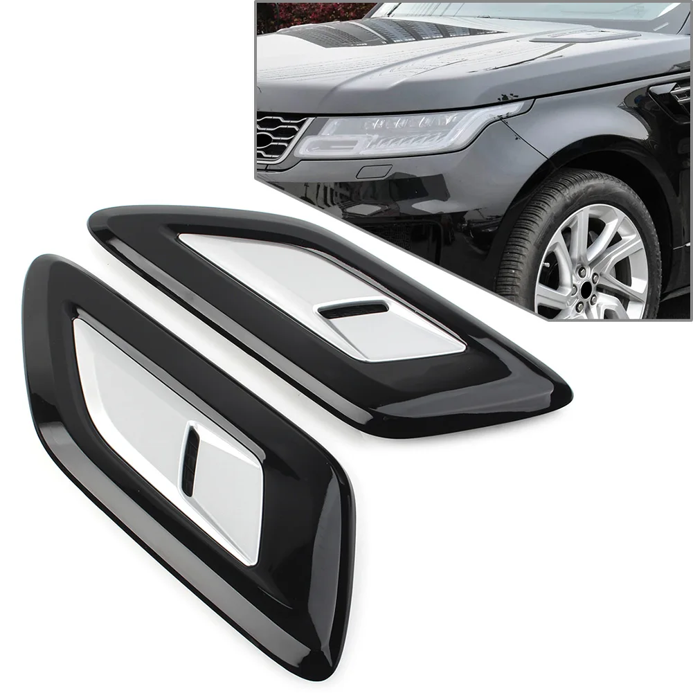 

Pair Car Front Hood Air Inlet Vent Grille Cover Trim For Land Rover Range Rover Sport 2018 2019 2020 2021