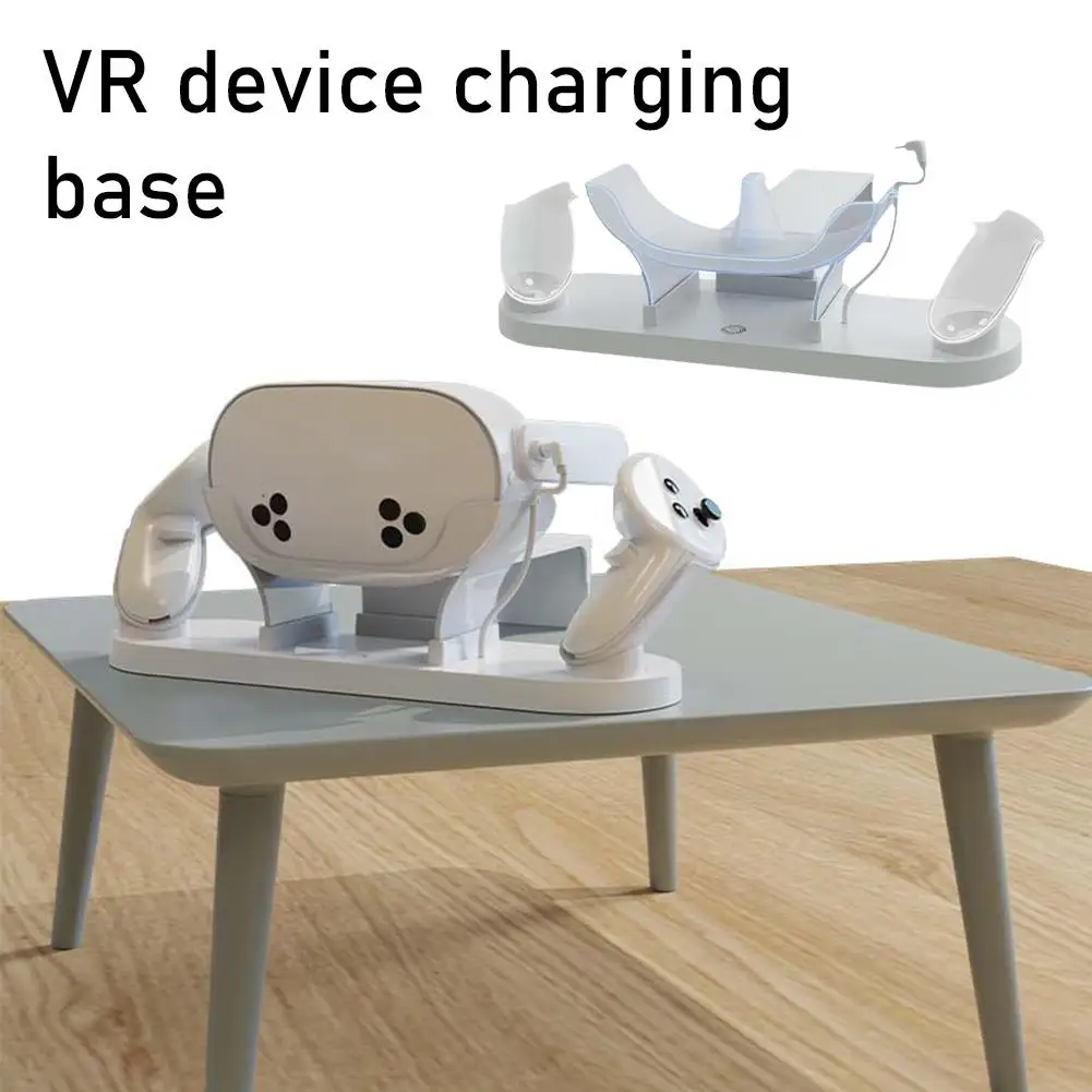 Charging Station for Meta Quest 3S VR Head-Mounted Display Fast Sharging Dock Simultaneously Charging Headset Touch Control T0A6