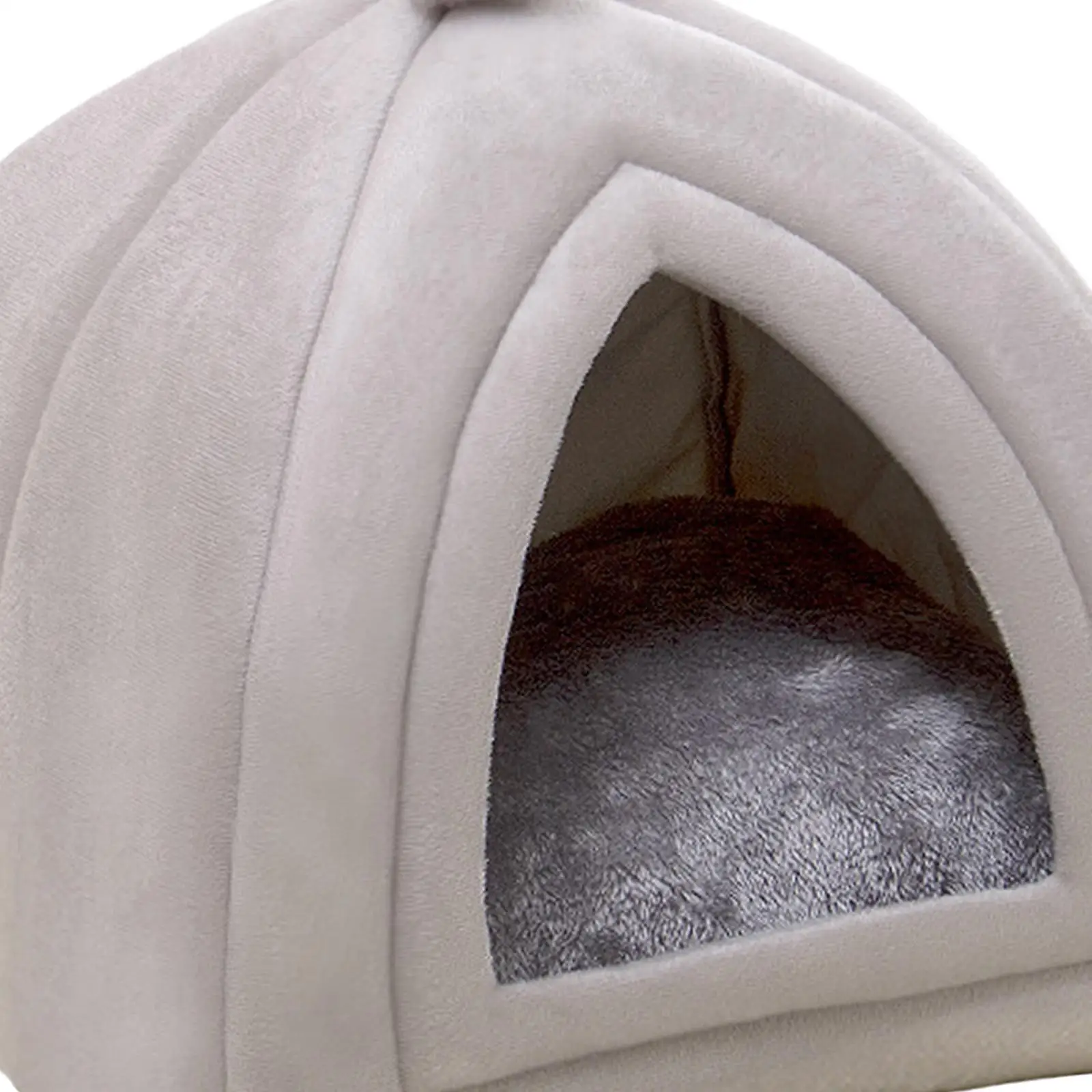 Portable Cat house Warm Cushion Washable Nest Kennel Plush for Floor Indoor Cats