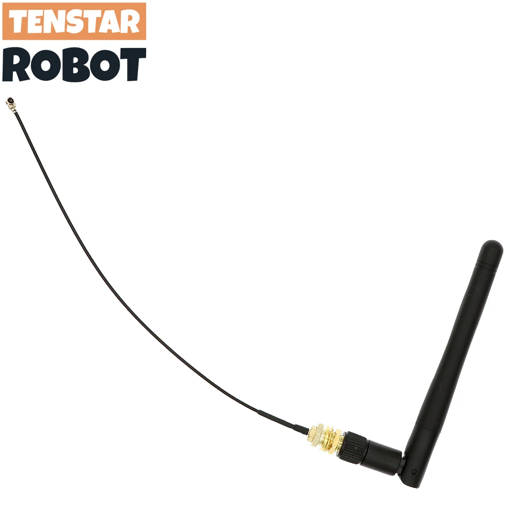 TENSTAR 2.4G Antenna Folded Bluetooth Wifi Module ZigBee SMA to IPEX Feeder Line 2.4GHz