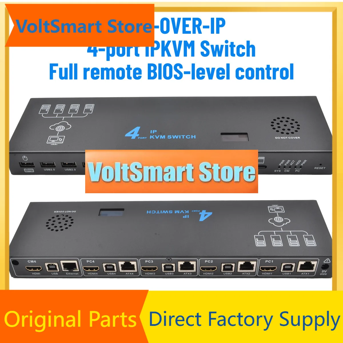 VoltSSupTronics Raspberry Pi Based 4-port IPKVM Switch KVM Over IP PIKVM X680