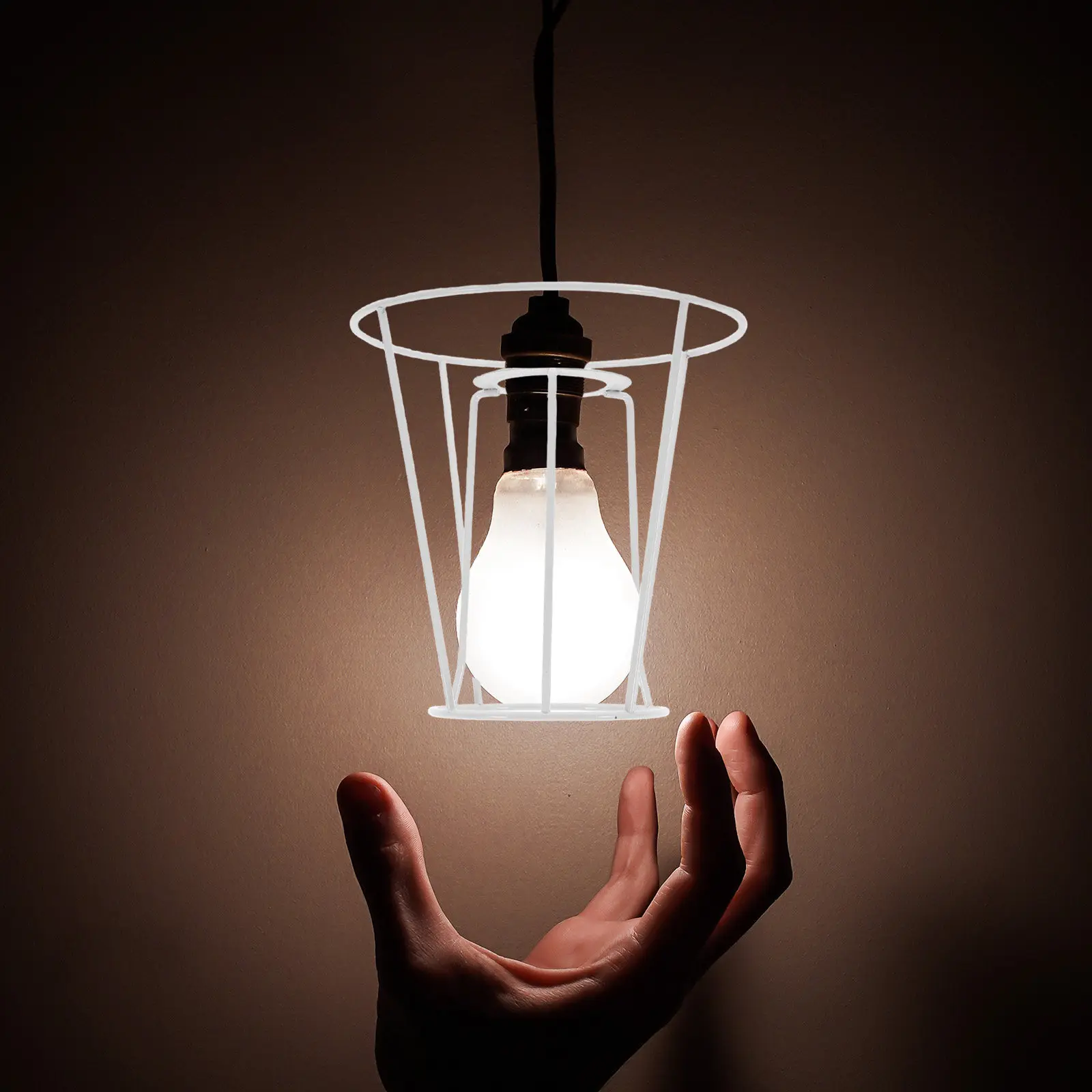 

Каркас для абажура из проволоки, ажурный, из металлической проволоки, прочный металлический каркас-клетка для абажура, держатель для DIY потолочных светильников и люстр