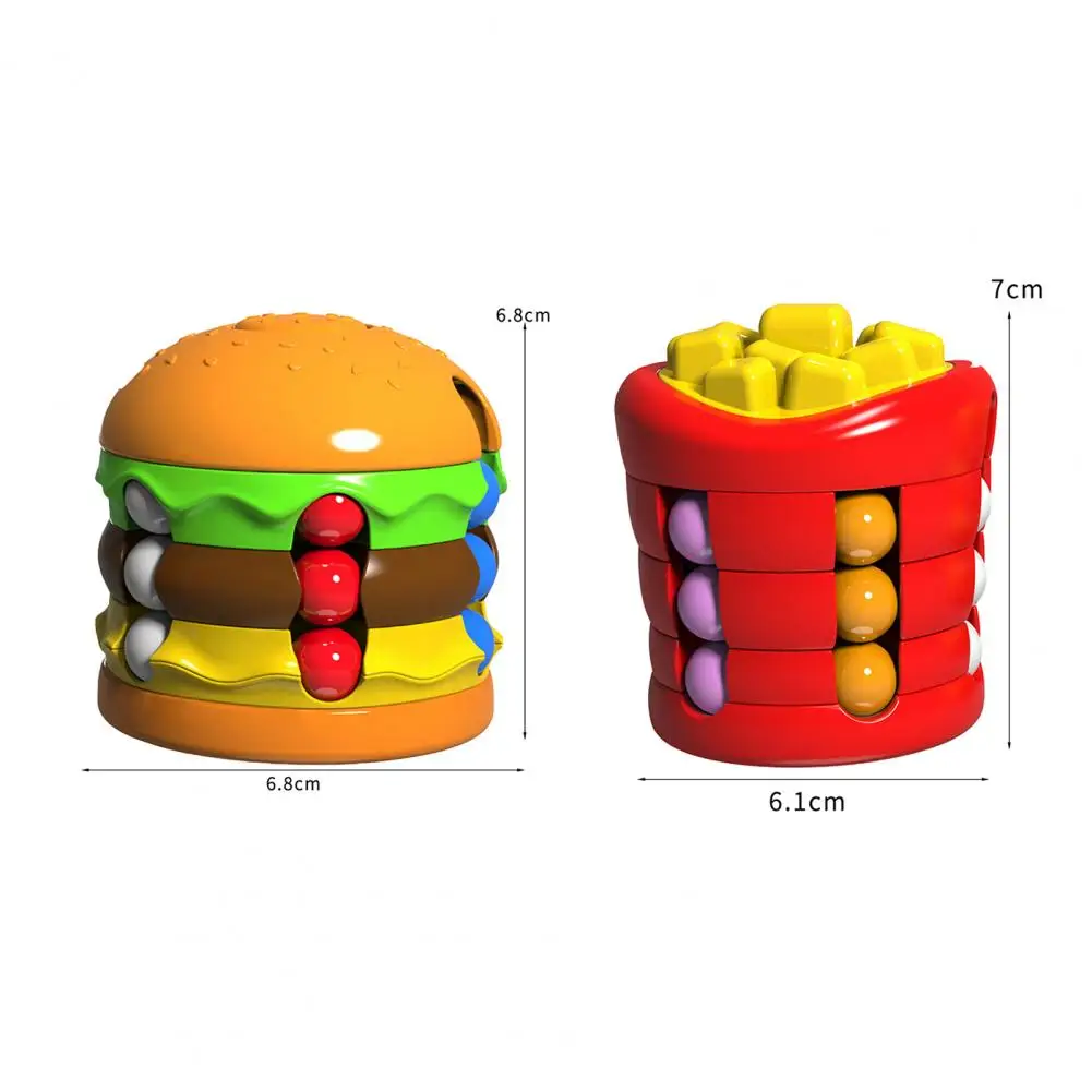 Fidget spinner quebra-cabeça jogo cubo de feijão cérebro exercício brinquedo educativo conjunto fidget spinner feijão cubo rotativo quebra-cabeça hambúrguer