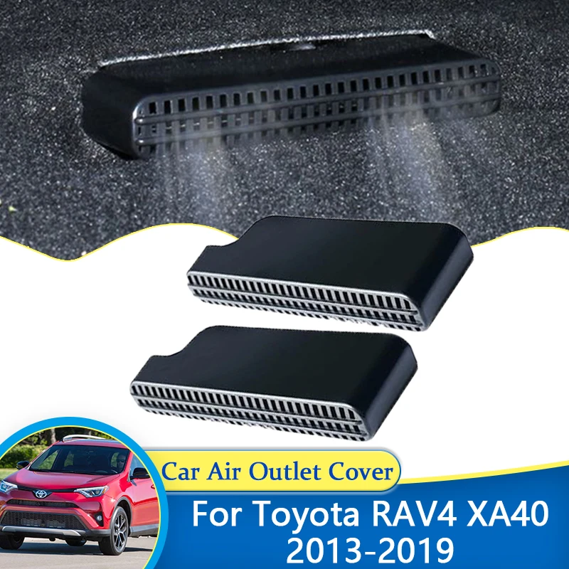 For Toyota RAV4 XA40 2013~2019 Car Air Outlet Cover Heat Floor Grille Under Seat Conditioner Duct Stainless Steel Accessories