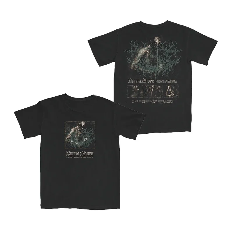 Top LORNA SHORE's Gothic Metal Core Dark Rock American Loose Print T-shirts for Men and Women